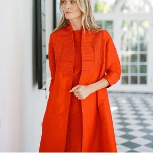 Julia Amory Jacket Liza Silk Overcoat Duster Size XS NWT